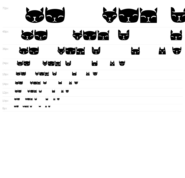 Various Cats Regular Waterfall