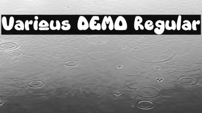 Various DEMO Regular Font examples
