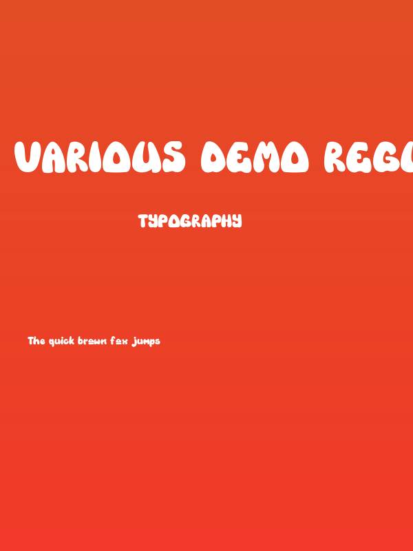 Various DEMO Regular Poster