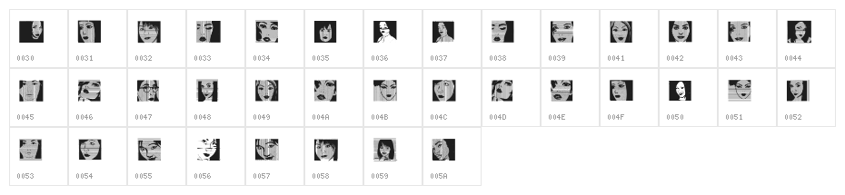 Various Girls Regular Character Map