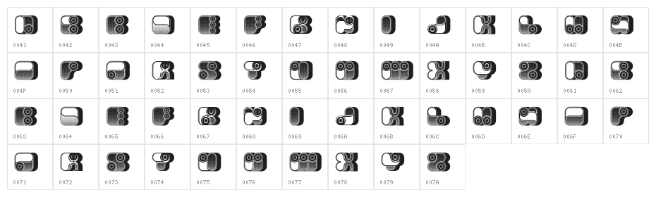 Various Materials Regular Character Map