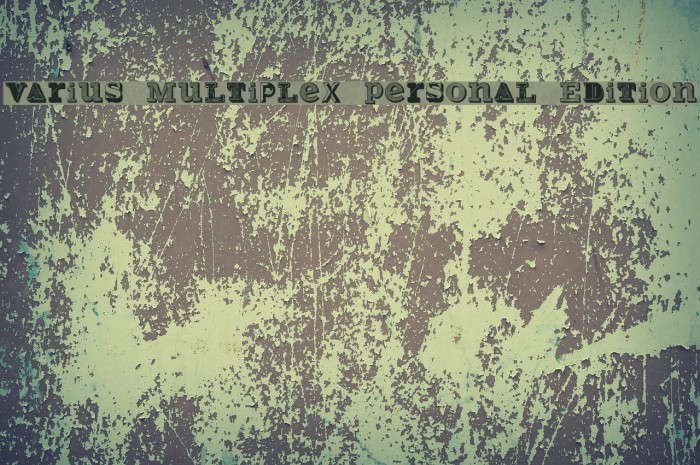 Varius Multiplex Personal Edition Font examples