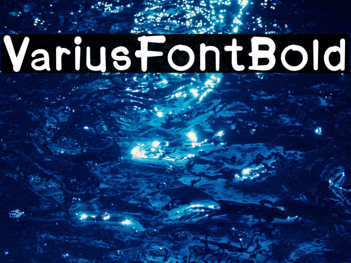 VariusFontBold Example 3