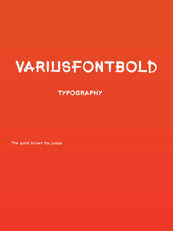 VariusFontBold Poster