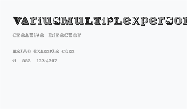 VariusMultiplexPersonalEdition Business Card