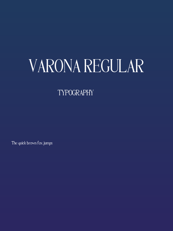 Varona Regular Poster