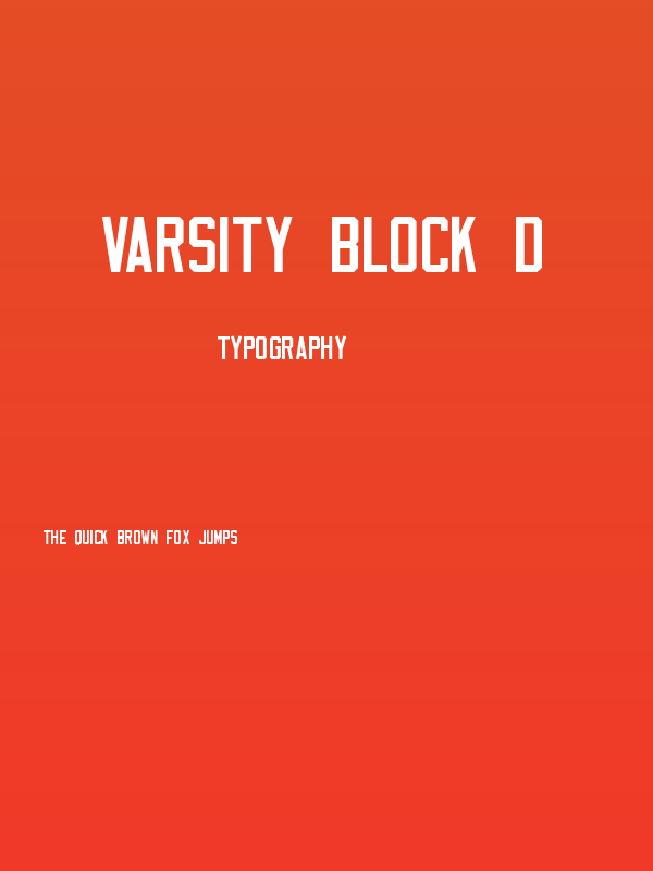 Varsity Block D Poster