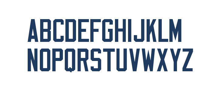 Varsity Block D Lowercase