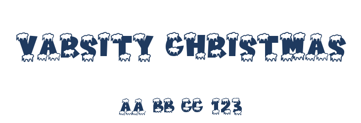 Varsity Christmas Font Preview