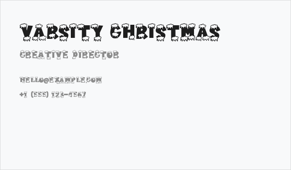 Varsity Christmas Business Card