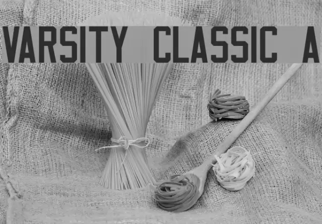 Varsity Classic A Font examples