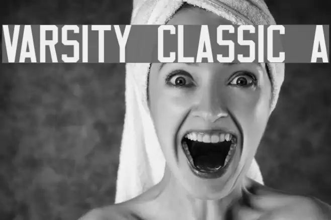 Varsity Classic A Font examples