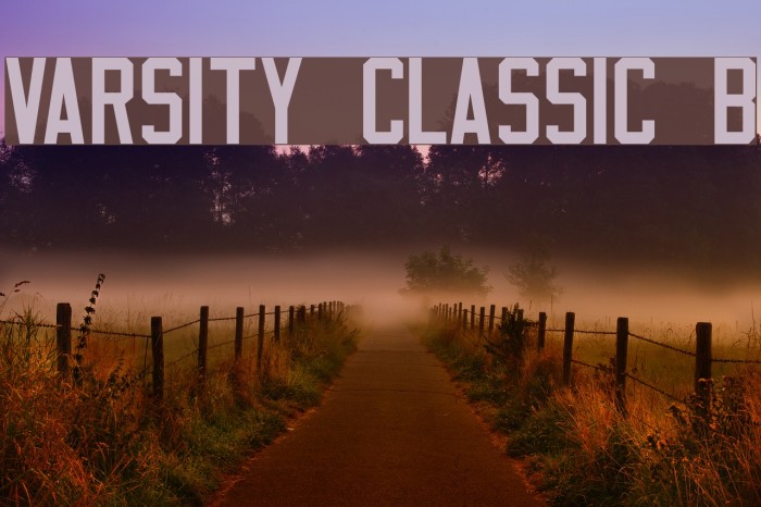 Varsity Classic B Font examples