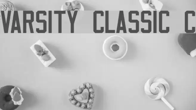 Varsity Classic C Font examples