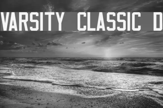 Varsity Classic D Font examples