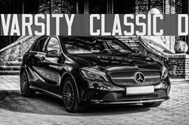 Varsity Classic D Font examples