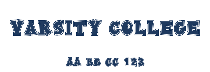 Varsity College Font Preview