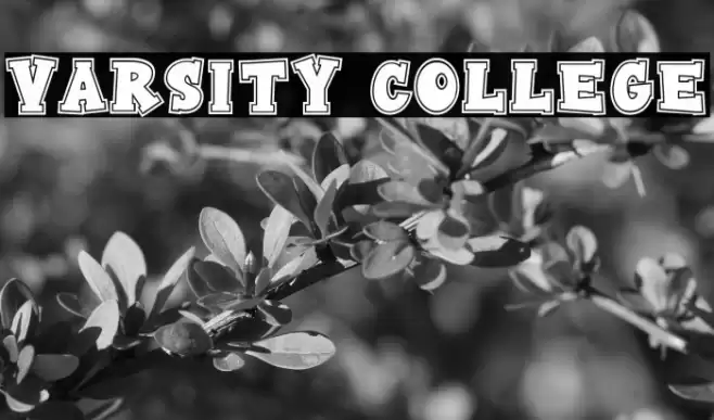 Varsity College 字体 examples