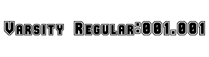 Varsity Regular:001.001  フリーフォントのダウンロード