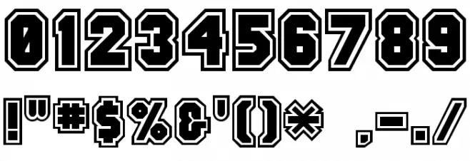 Varsity Regular:001.001 Font OTHER CHARS