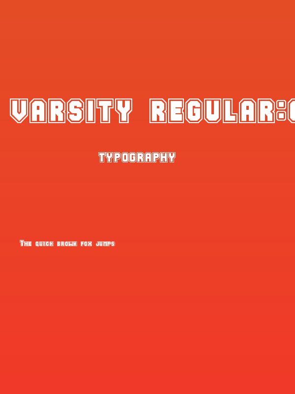 Varsity Regular:001.001 Poster