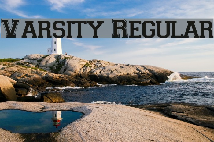 Varsity Regular Font examples