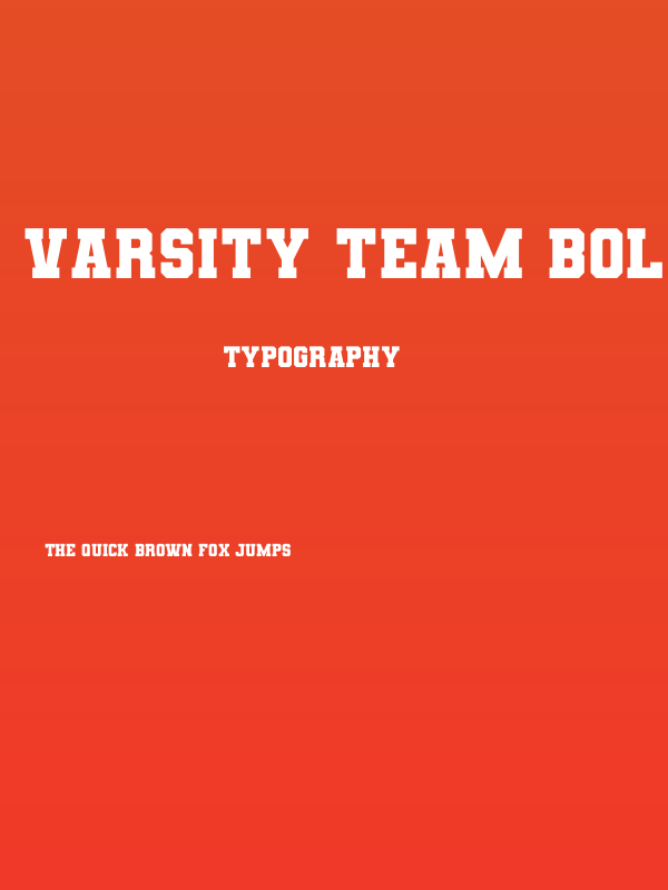 Varsity Team Bold Poster