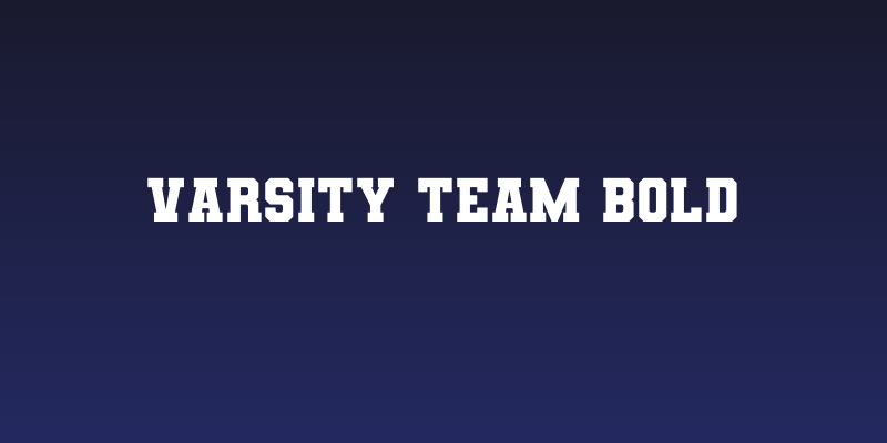 Varsity Team Bold Social Header