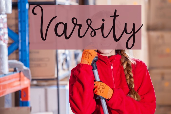 Varsity Font examples