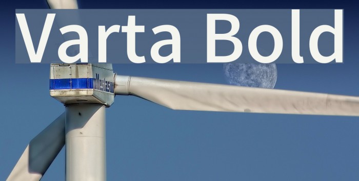 Varta Bold Font examples
