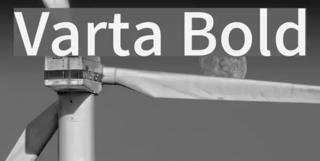 Varta Bold Font examples