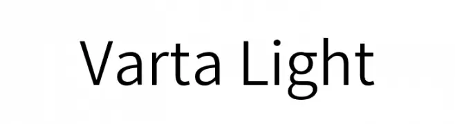 Varta Light  Скачать бесплатные шрифты