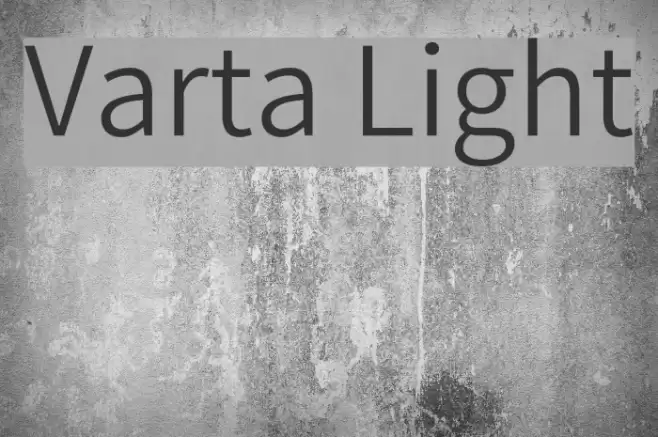 Varta Light Font examples
