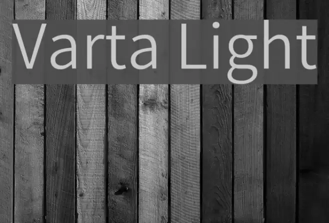Varta Light Font examples