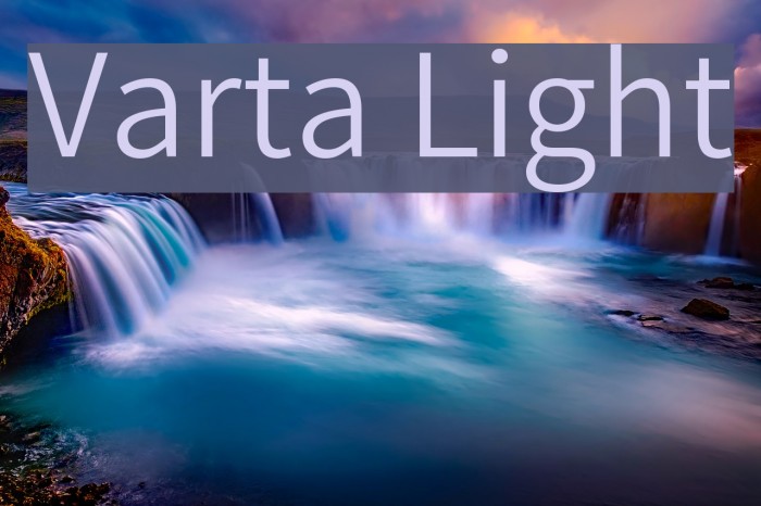 Varta Light Font examples