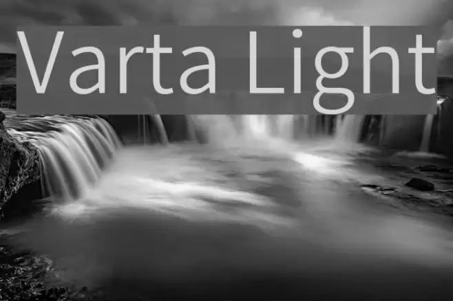 Varta Light Font examples