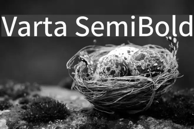 Varta SemiBold フォント examples