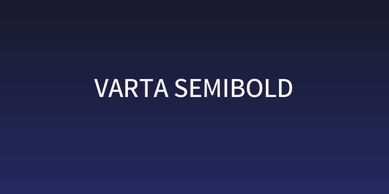 Varta SemiBold Social Header