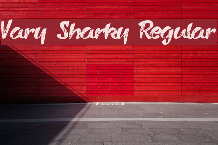 Vary Sharky Regular Font examples