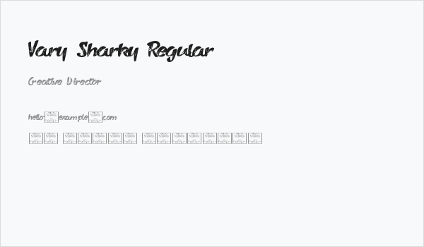 Vary Sharky Regular Business Card