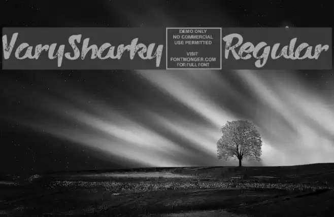 VarySharky-Regular Font examples