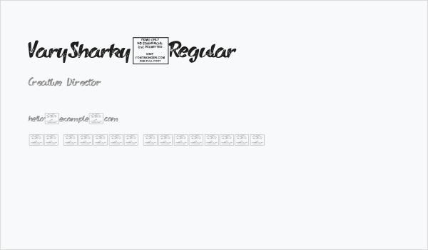 VarySharky-Regular Business Card