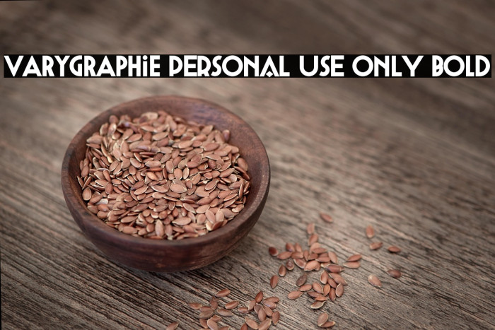 Varygraphie PERSONAL USE ONLY Bold Example 1