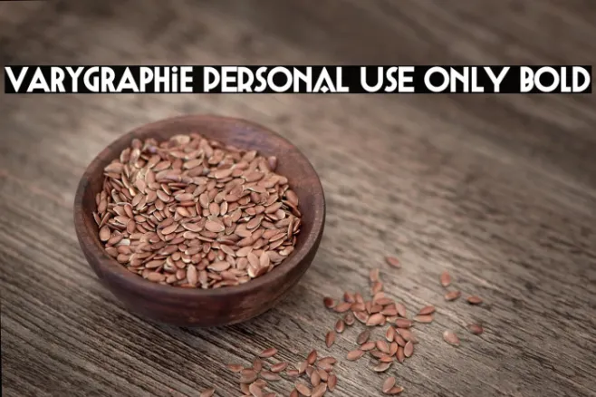 Varygraphie PERSONAL USE ONLY Bold Example 1