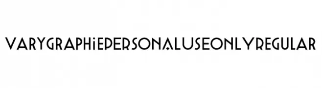 Varygraphie PERSONAL USE ONLY Regular  Fuentes Gratis Descargar