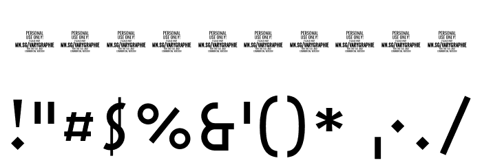Varygraphie PERSONAL USE ONLY Regular Font OTHER CHARS