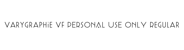 Varygraphie VF PERSONAL USE ONLY Regular  免费字体下载