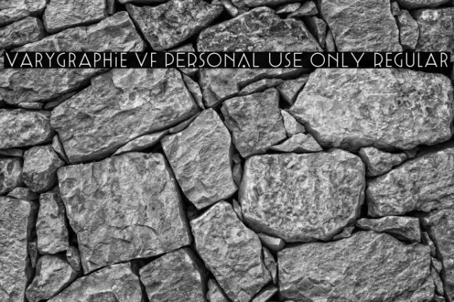 Varygraphie VF PERSONAL USE ONLY Regular Font examples
