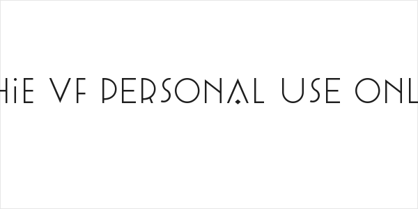 Varygraphie VF PERSONAL USE ONLY Regular Logo