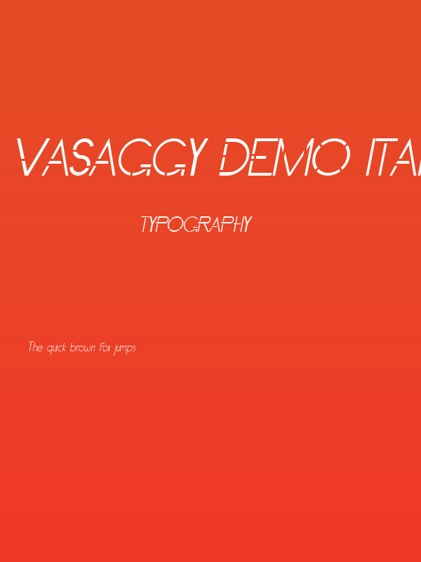 Vasaggy Demo Italic Poster